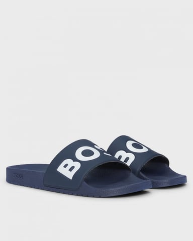 BOSS Orange Aryeh Herrslides i italiensk stil med stort logotypdetalj