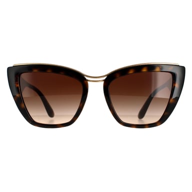 Dolce & Gabbana Cat Eye Womens Havana Brown Gradient DG6144 Sunglasses