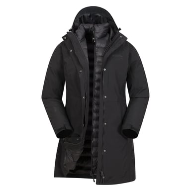 Mountain Warehouse Womens/Ladies Alaskan Long 3 in 1 Jacket (Jet Black)
