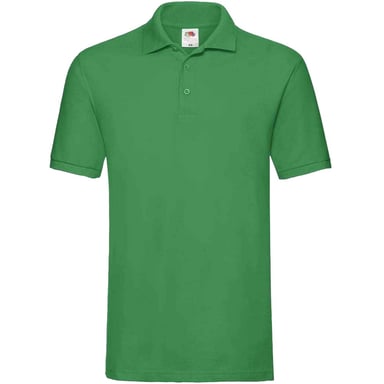 Fruit of the Loom Mens Premium Cotton Pique Polo Shirt (Kelly Green)