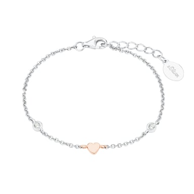 s.Oliver Bracelet for girls, sterling silver 925, heart