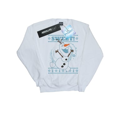 Disney Womens/Ladies Frozen Olaf Sweet Christmas Sweatshirt (White)