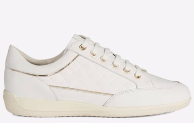 Geox D MYRIA Syntetiska Läder Kvinnors Vita Sneakers