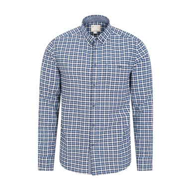 Mountain Warehouse Mens Driftwood Checked Organic Shirt (Navy)