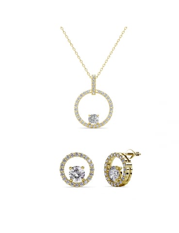 Desiree Set and Box - Gold and Crystal