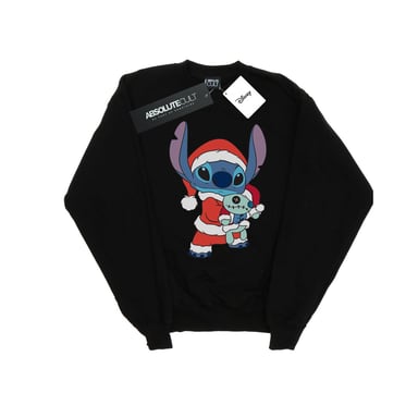 Disney Mens Lilo And Stitch Stitch Christmas Sweatshirt (Black)