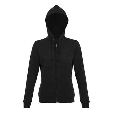 SOLS Womens/Ladies Spike Full Zip Hoodie (Black)