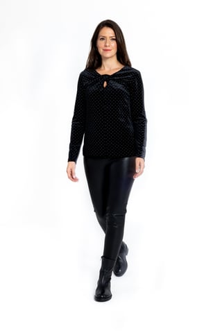 Velvet Stud Knot Top