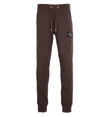 Men's Calvin Klein Monogram Badge Waffle Sweatpants in black green