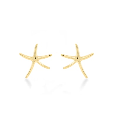 Luxenter Amiri Earrings finished in 18 Kts Yellow Gold
