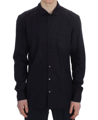 Dolce & Gabbana Men's Purple Striped Cotton Pajama Lounge Shirt