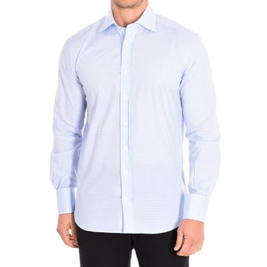 CHARME3 men's long sleeve lapel collar button closure shirt