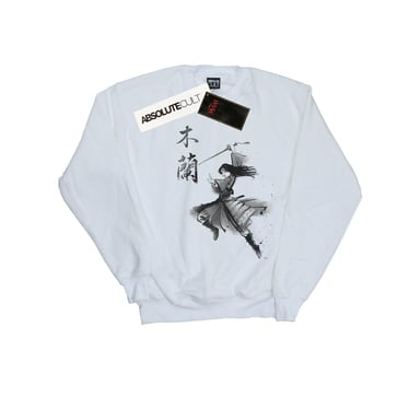 Disney Girls Mulan Movie Sword Jump Sweatshirt (White)