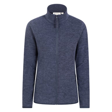 Mountain Warehouse Womens/Ladies Snowdon II Melange Full Zip Fleece Jacket (Dark Blue)