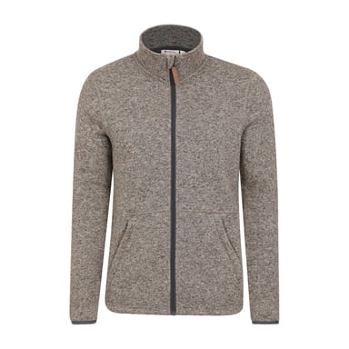 Mountain Warehouse Mens Idris III Full Zip Fleece Jacket (Beige)