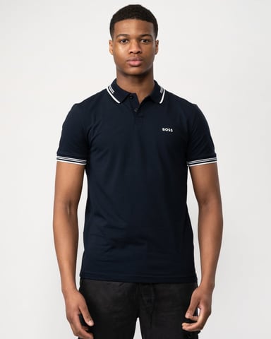 BOSS Green Paul Heren Poloshirt met Korte Mouwen en Contrastrand NOS