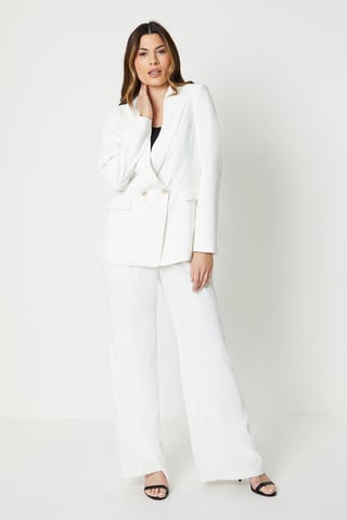 Button Detail Occasion Wide Leg Trouser