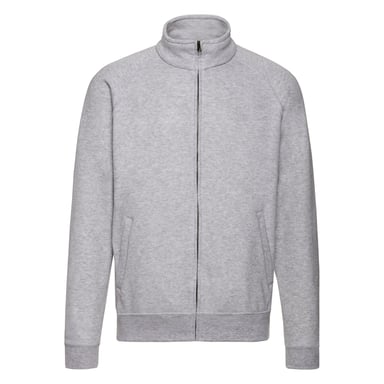 Fruit of the Loom Mens Classic Plain Sweat Jacket (Heather Grey)
