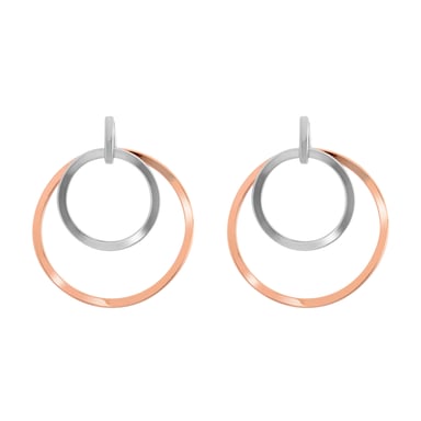 Orphelia 'Margot' Dames 925 Sterling Zilveren Oorbellen - Zilver/Roze ZO-7387