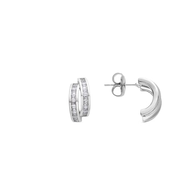 Luxenter Axsy earrings,made of shiny zirconia,rhodium plated
