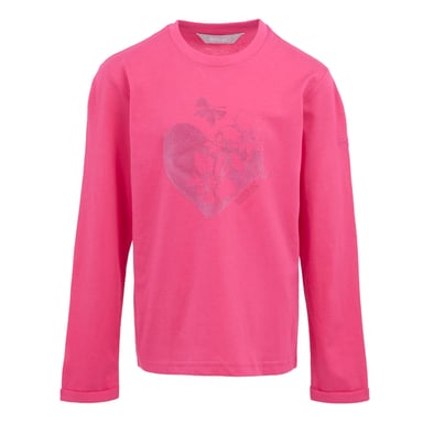 Regatta Barn/Kids Wenbie III Hearts & Flowers Långärmad T-shirt (Varmrosa)