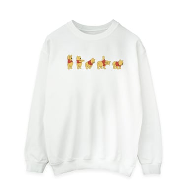 Disney Mens Winnie The Pooh Stretching Sweatshirt (White)