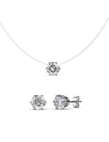 Mermaid set - Silver and Crystal