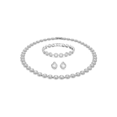 Swarovski 'Angelic' Women's Base Metal Set: Bracelet + Necklace - Silver 5367853