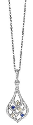Orphelia Dames 925 Sterling Zilveren Ketting met Bedel - Zilver ZH-4845