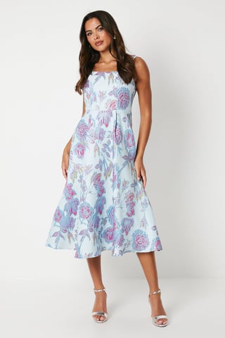 Square Neck Midi Dress
