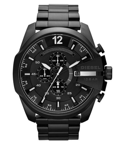 Diesel Mega Chief herenhorloge Zwart DZ4283