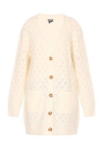 Dreimaster Cardigan women wool white melange