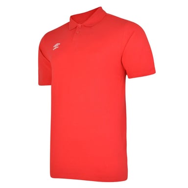 Umbro Boys Essential Polo Shirt (Vermillion/White)
