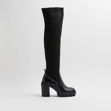 River Island Womens Platform Boots - Black