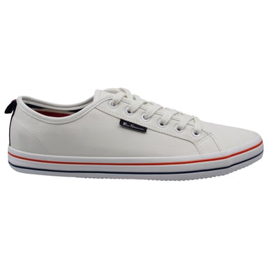 Ben Sherman Lowell Vit Plimsolls för herrar