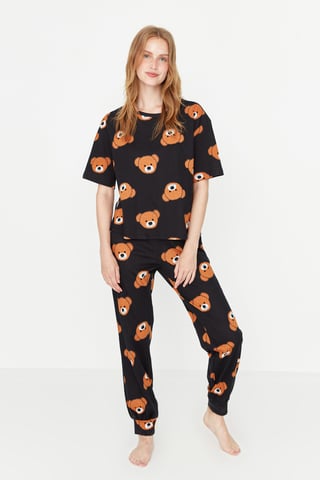 Trendyol Women's Crew neck Pajama Set