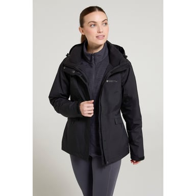 Mountain Warehouse Womens/Ladies Thunderstorm II 3 in 1 Waterproof Jacket (Black)