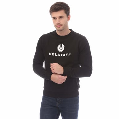 Heren Belstaff Signature Crewneck Sweatshirt in Zwart-Wit