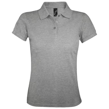 SOLs Womens/Ladies Prime Pique Polo Shirt (Grey Marl)