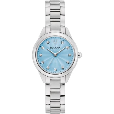Bulova Sutton Dames Zilveren Horloge 96P250