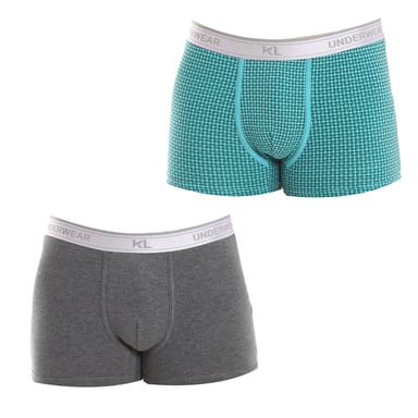 Pack-2 Boxershorts i andningsbart tyg med anatomisk front KL2016 herr