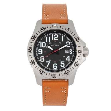 Elevon Aviator horloge met leren band en datum