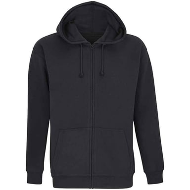 SOLS Unisex Adult Carter Full Zip Hoodie (Black)