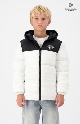 Black Bananas Jr. Peek Freeze Puffer Jacket, White