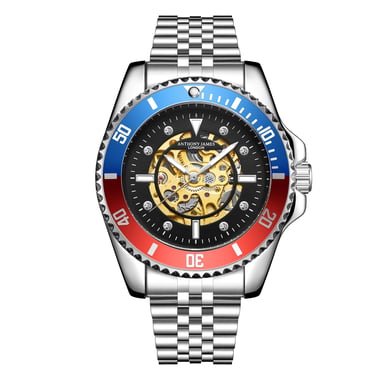 Hand Assembled Anthony James Limited Edition Skeleton Sports Automatic Steel
