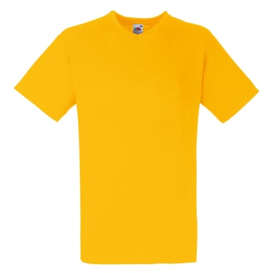 Fruit Of The Loom Mens Valueweight V-Neck, Short Sleeve T-Shirt (Sunflower)