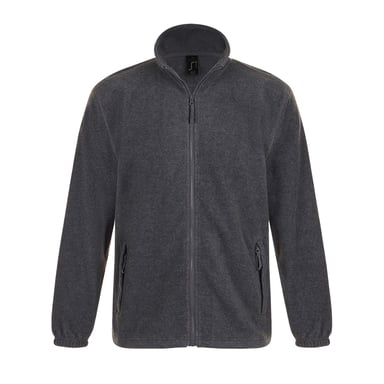 SOLS Mens North Full Zip Outdoor Fleece Jacket (Grey Marl)