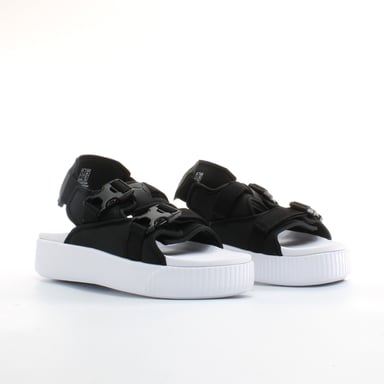 Puma Platform YLM 19 Zwart Textiel Dames Omhoog Sandalen 369424 01