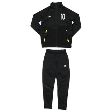 Boy's adidas Infant Messi FT Tracksuit in Black yellow
