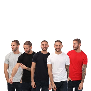 Heren Duck en Cover Comonwell 5-pack T-shirts in Multi kleur